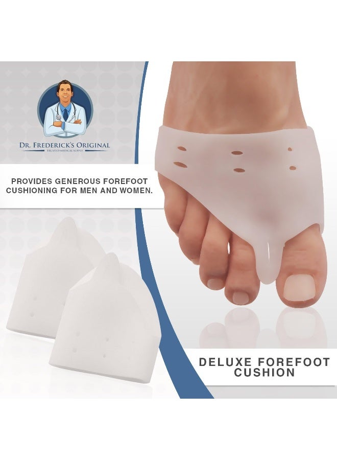Dr. Frederick's Original Deluxe Ball of Foot Cushions & Bunion Pad - 2 Pieces - Foot Pads to Help Relieve Hallux Valgus, Tailor's Bunion, and Forefoot Pain - Get Back to Your Active Lifestyle - Image 5